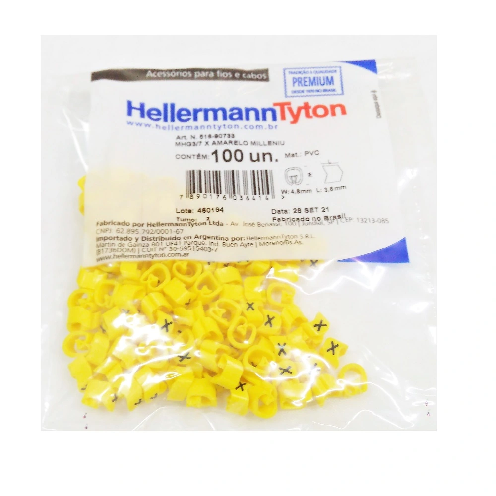 Marcador Anilha P/ Cabos 1,5 A 10 Mm² Mhg3/7 Letra X