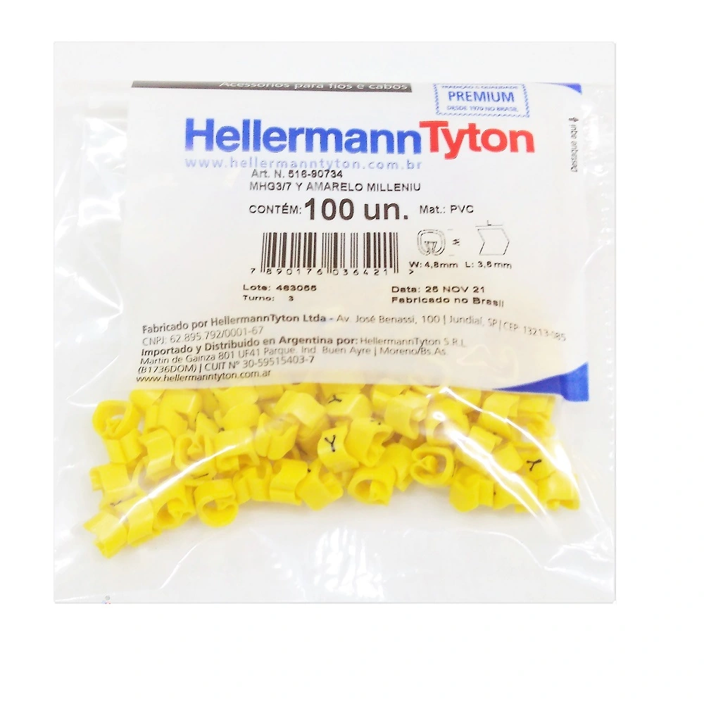 Marcador Anilha P/ Cabos 1,5 A 10 Mm² Mhg3/7 Letra Y