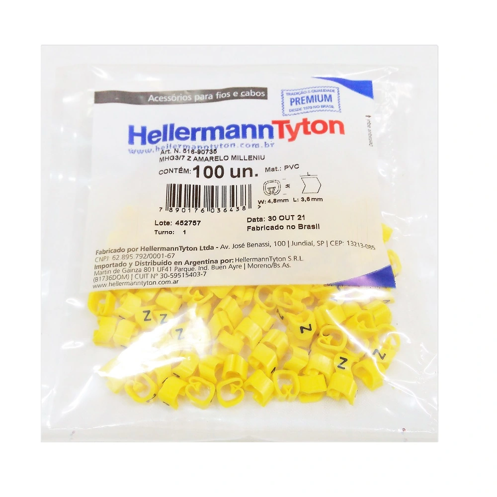 Marcador Anilha P/ Cabos 1,5 A 10 Mm² Mhg3/7 Letra Z