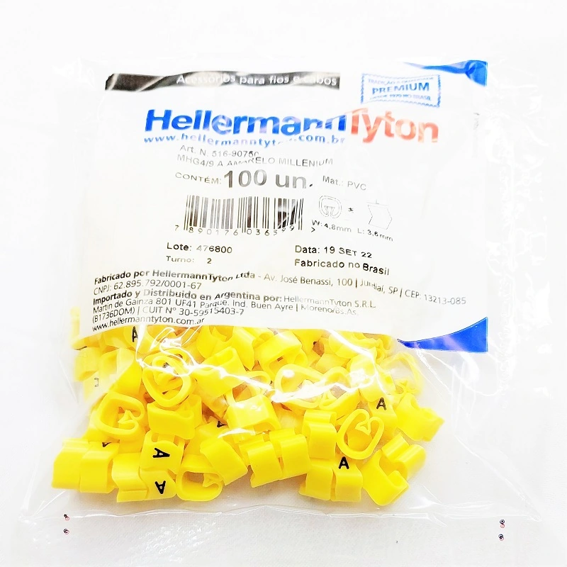 Identificador Para Cabos Letra A Mhg4/9 Hellermann