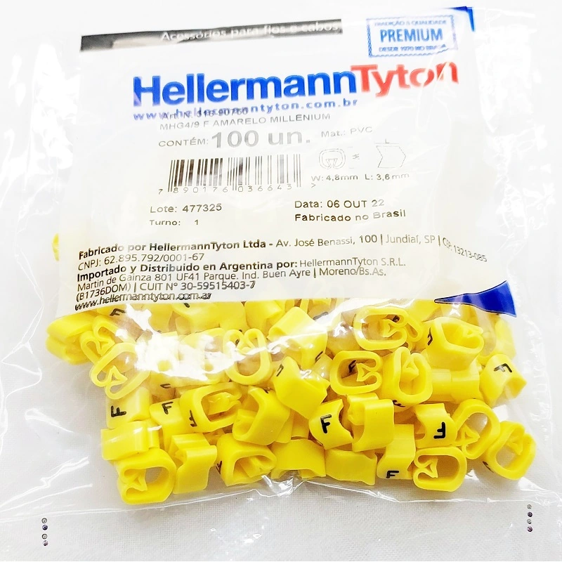 Identificador Para Cabos Letra F Mhg4/9 Hellermann