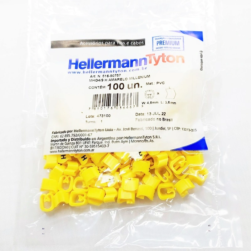 Identificador Para Cabos Letra H Mhg4/9 Hellermann