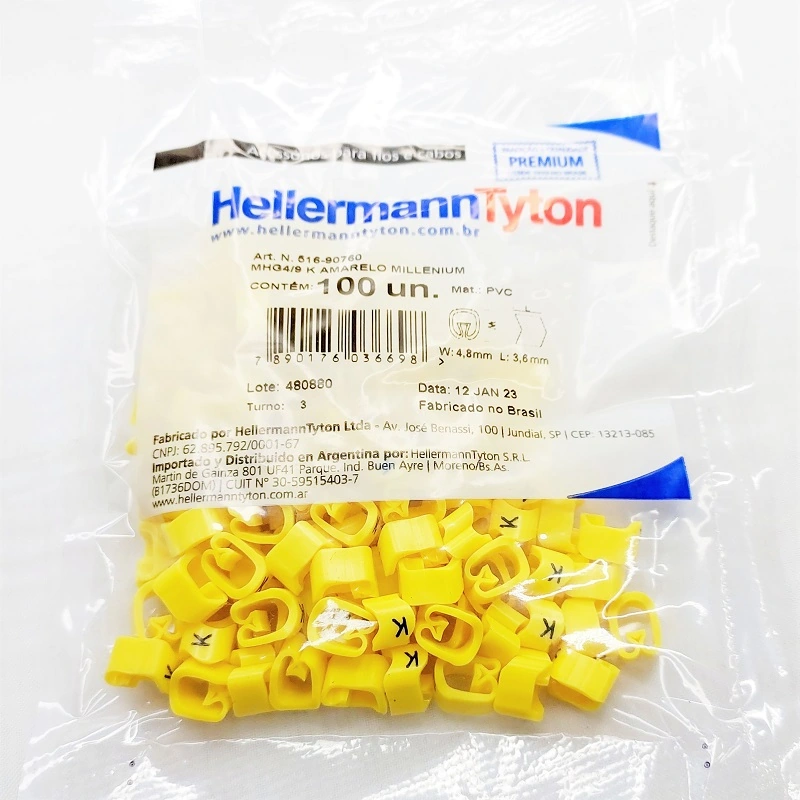 Identificador Para Cabos Letra K Mhg4/9 Hellermann