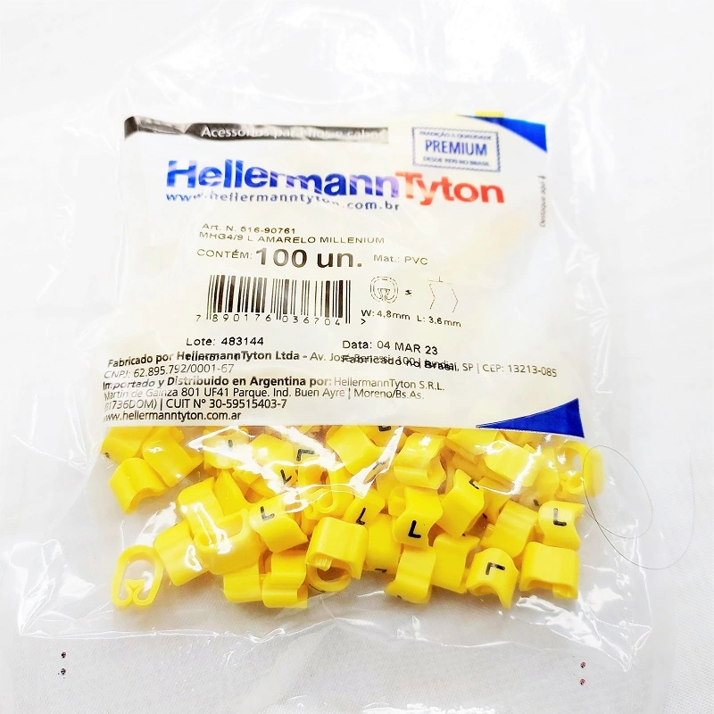 Identificador Para Cabos Letra L Mhg4/9 Hellermann