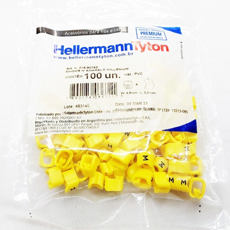 Identificador Para Cabos Letra M Mhg4/9 Hellermann