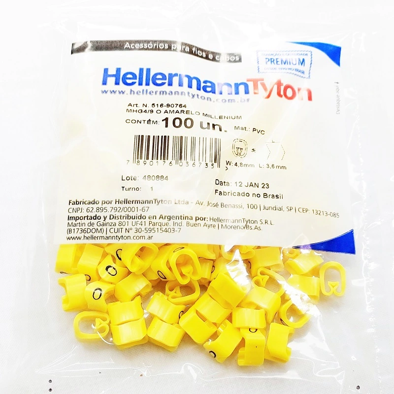 Identificador Para Cabos Letra O Mhg4/9 Hellermann