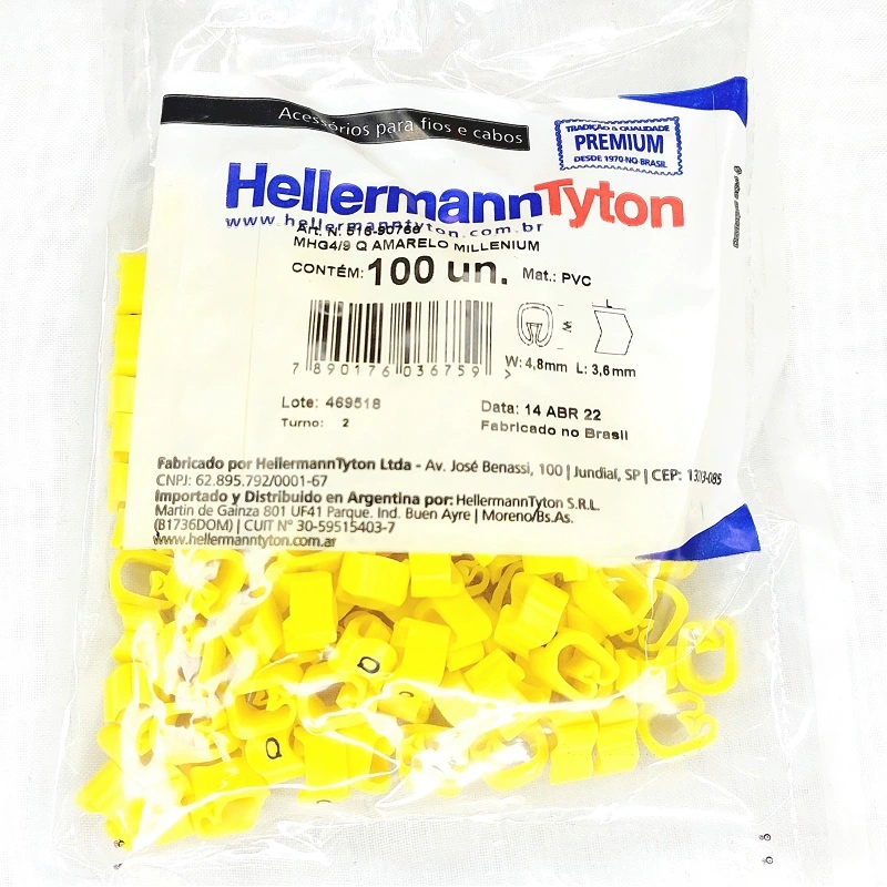 Identificador Para Cabos Letra Q Mhg4/9 Hellermann