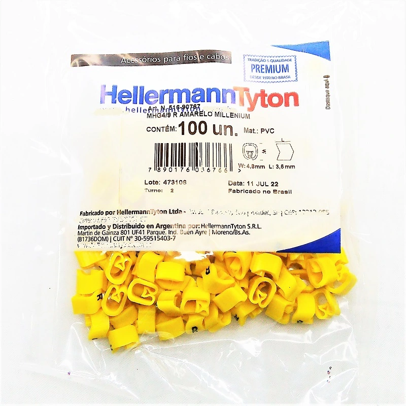 Identificador Para Cabos Letra R Mhg4/9 Hellermann