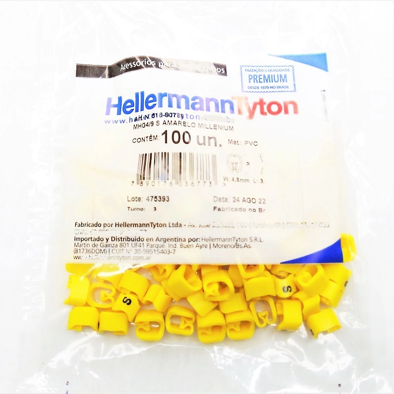 Identificador Para Cabos Letra S Mhg4/9 Hellermann