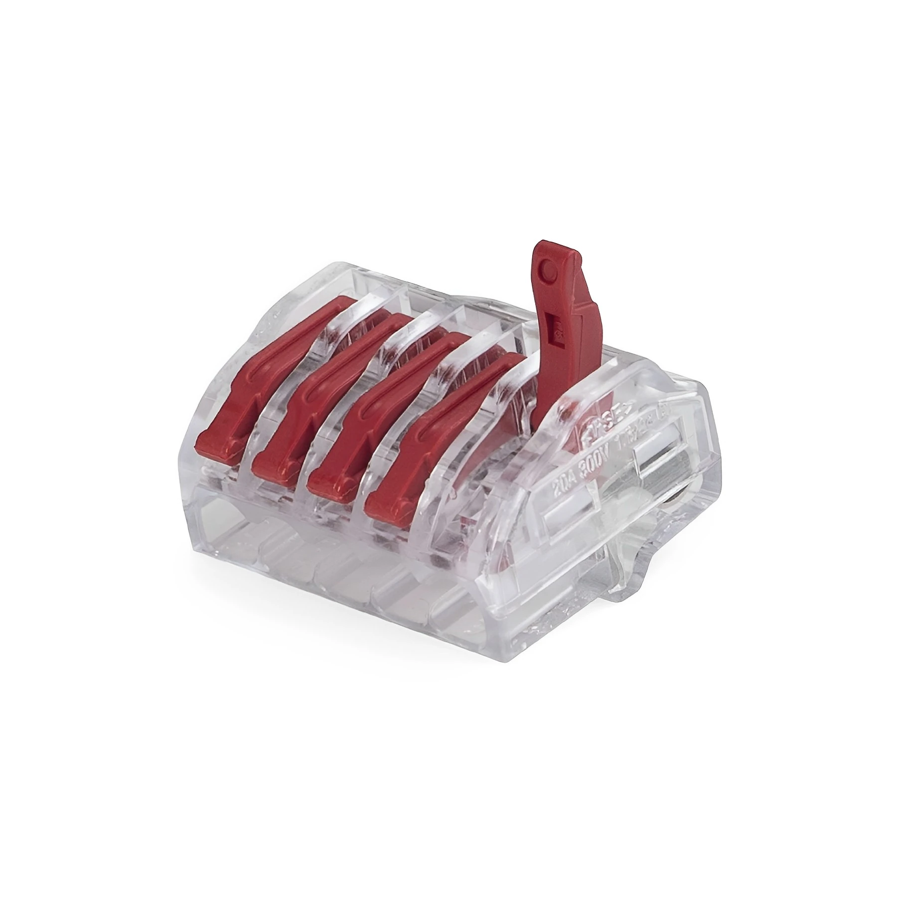 Blister Conector de Emenda Plástico 5 Polos 4 Unidades 4mm Transparente HCRN-5 HellermannTyton