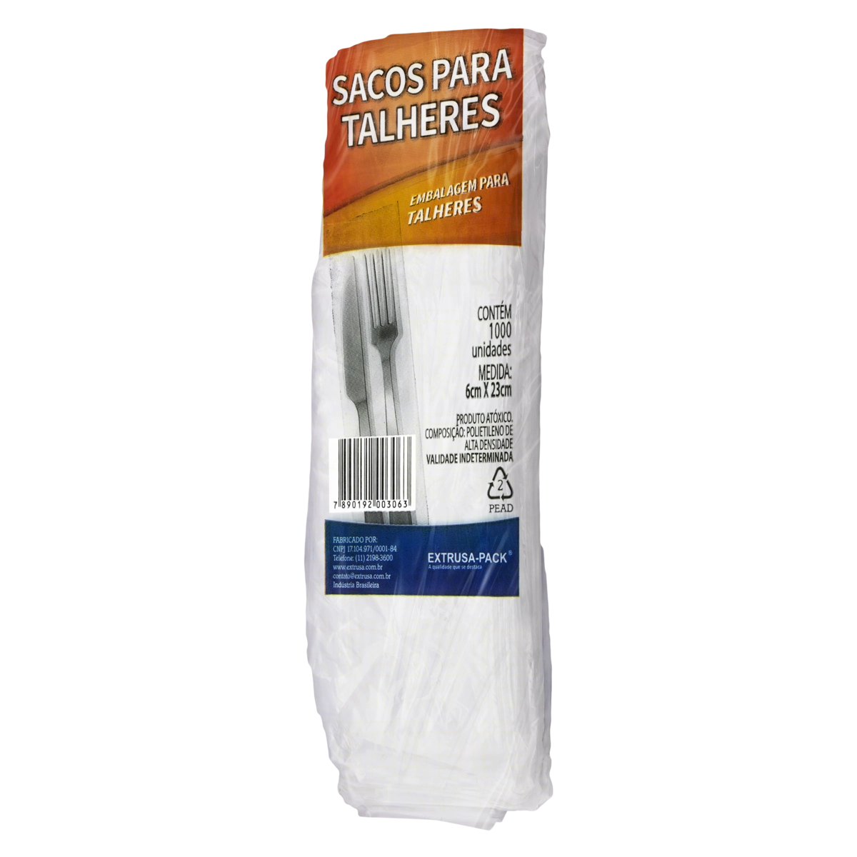 Saco Para Talher Extrusa Pack 1000 Unidades