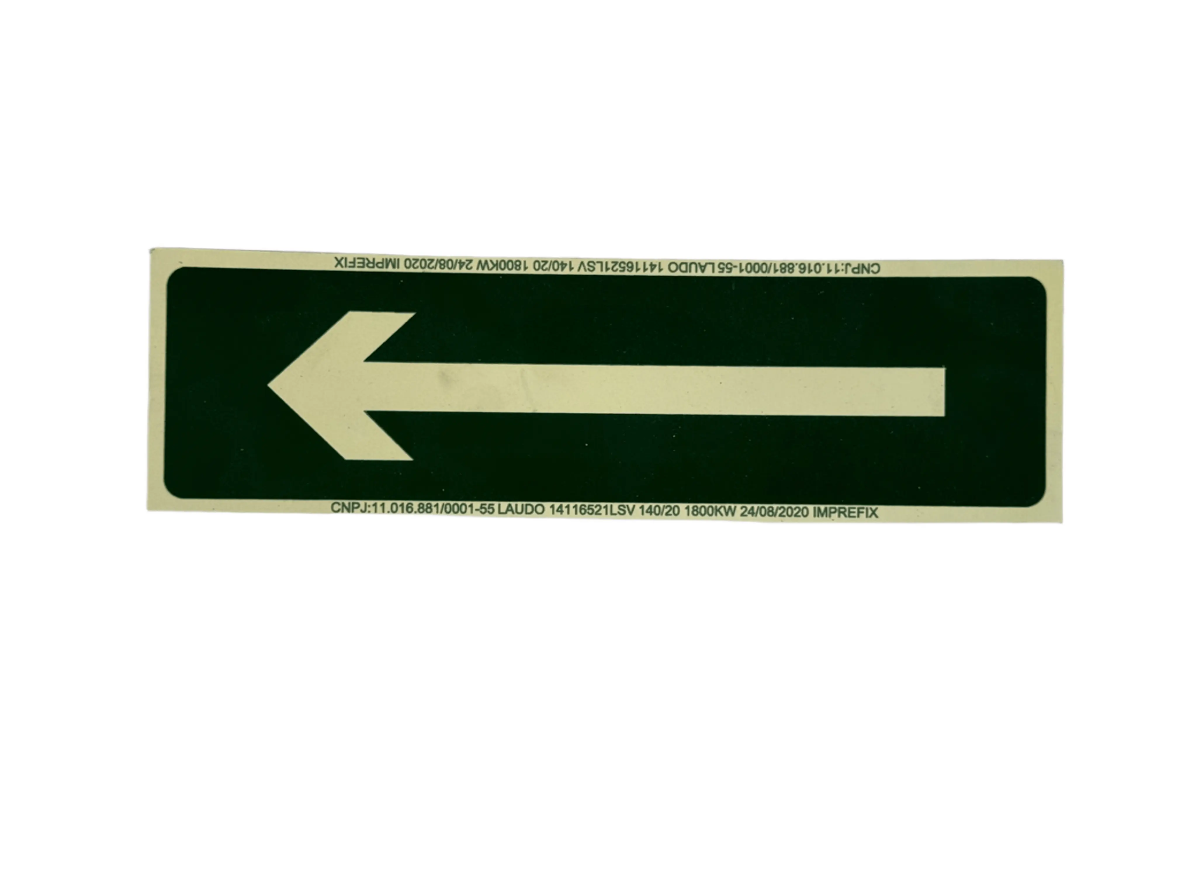 Placa De Sinalização Seta C1 7x24