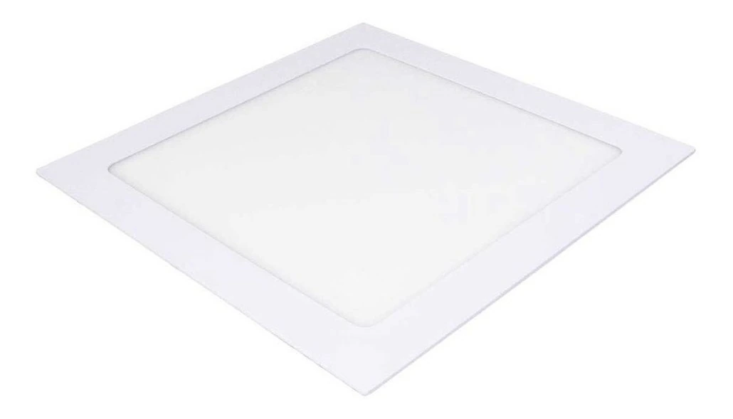 2x Painel Plafon Led 18w De Embutir Quadrada Luz Neutra St437