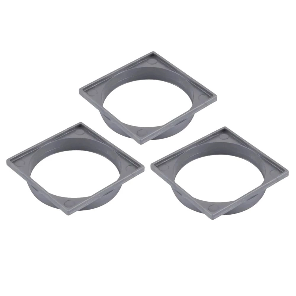Kit 3 Porta Grelha Para Ralo Quadrado Caxilho Cinza 150mm Tigre