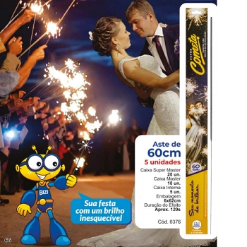 Vela Fantasminha Sparklers C/5un