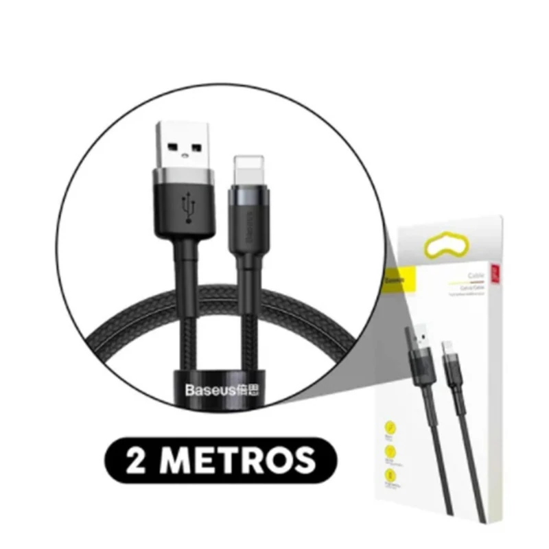 Cabo Iphone 2m Lightning Reforçado Para Carregamento