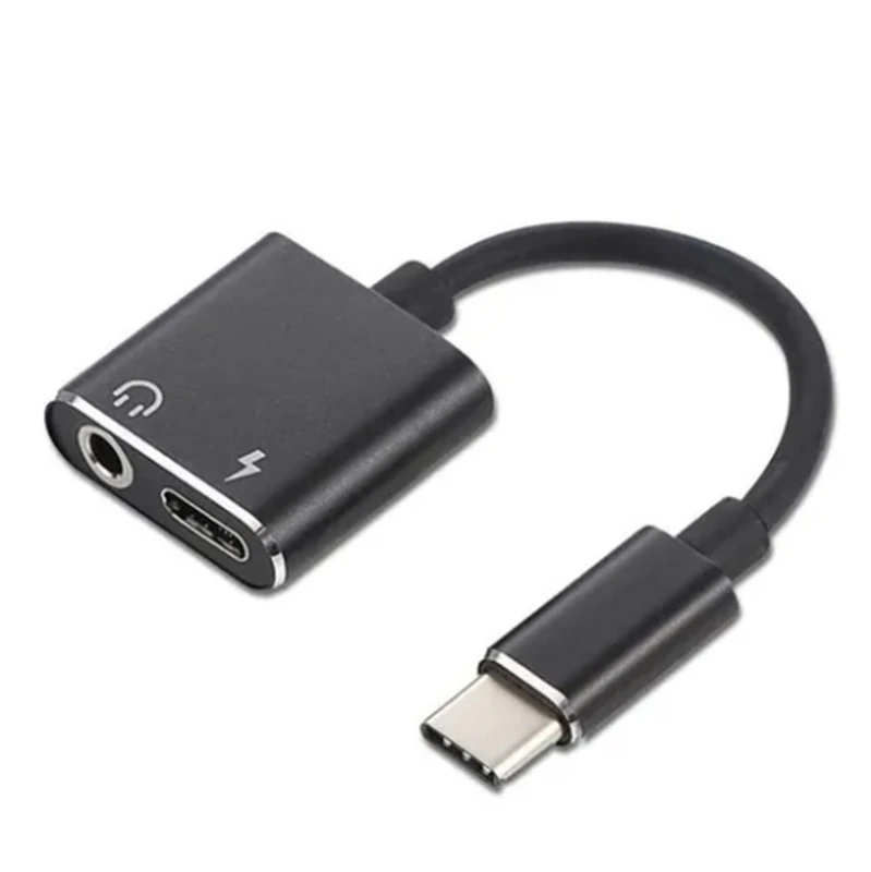 Cabo Adaptador 2 Em 1 Para Celular Type Tipo P2 Saída Dupla