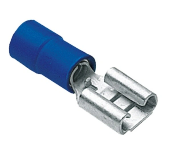 Terminal Pre Isolado Femea 4,8mm 1,50-2,50 Mm² Azul 100 peças
