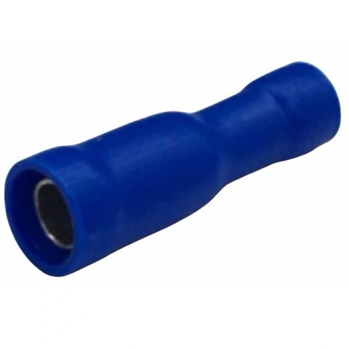 Terminal Pre Isolado Bala Bullet Femea 1,50-2,50 Mm² Azul 100 peças