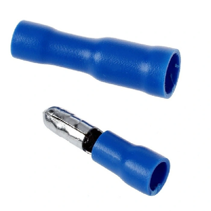 Terminal Pre Isolado Bala Bullet Macho Femea 1,50-2,50 Mm² Az 100 Pares