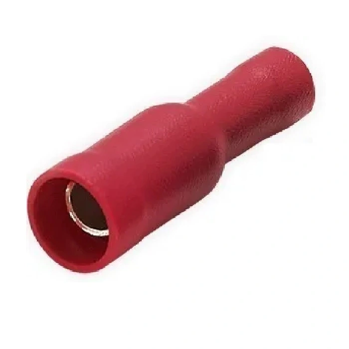 Terminal Pre Isolado Bala Bullet Femea 0,50-1,50 Mm² Vermelho 100 peças