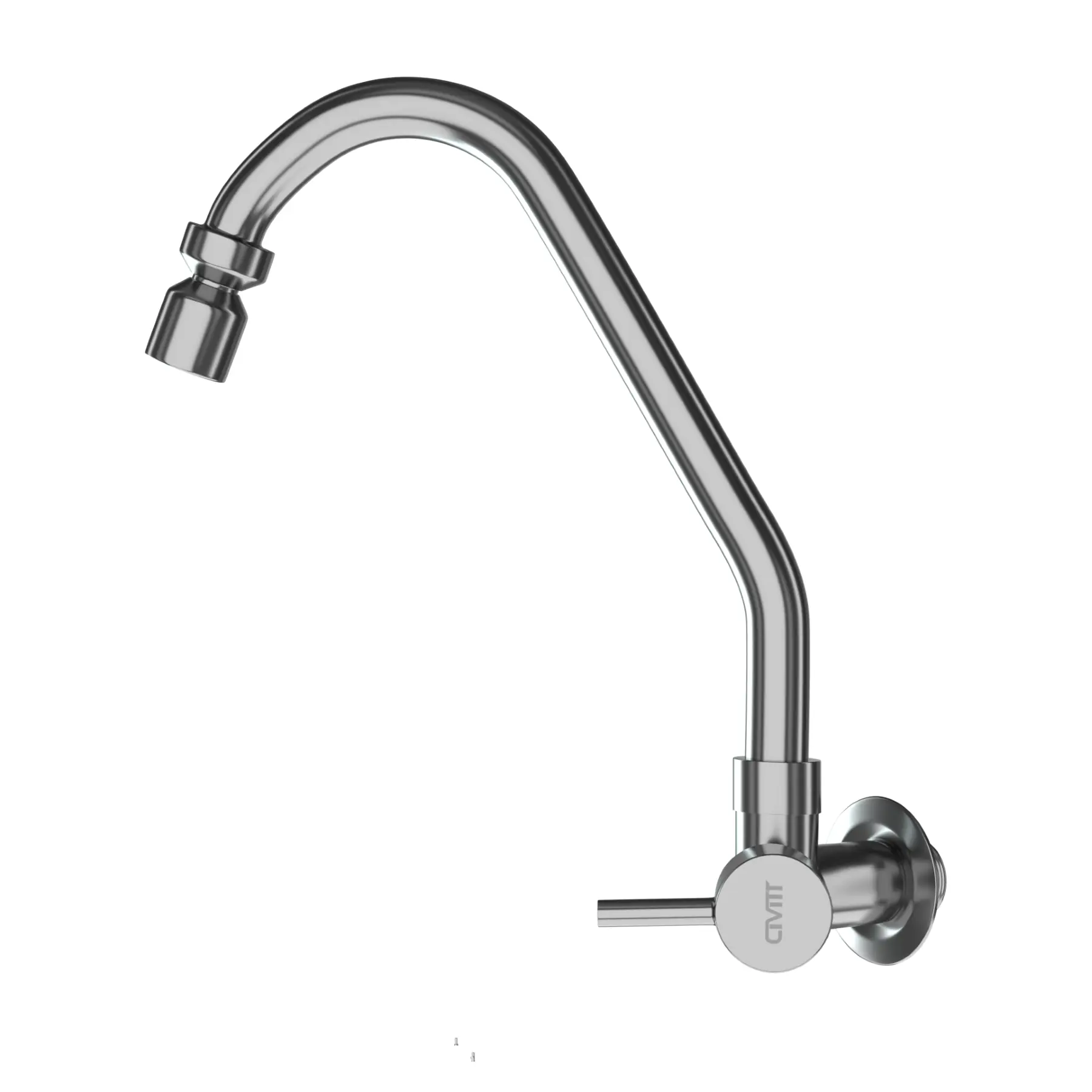 Torneira de Parede para Cozinha com Bica Média Cromado Nápoles Civitt
