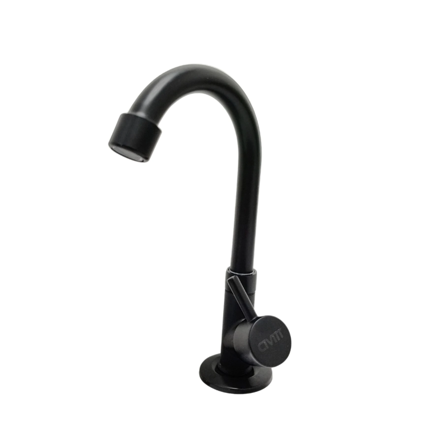 Torneira de Pia para Banheiro com Bica Média Preto Fosco Nápoles Black Civitt
