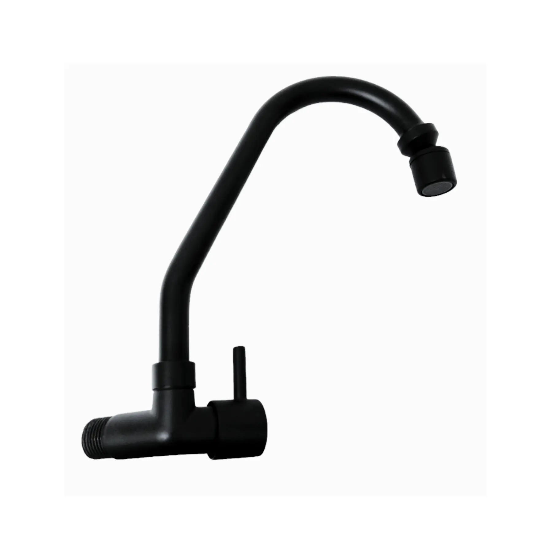 Torneira de Parede para Cozinha com Bica Média Preto Fosco Nápoles Black Civitt