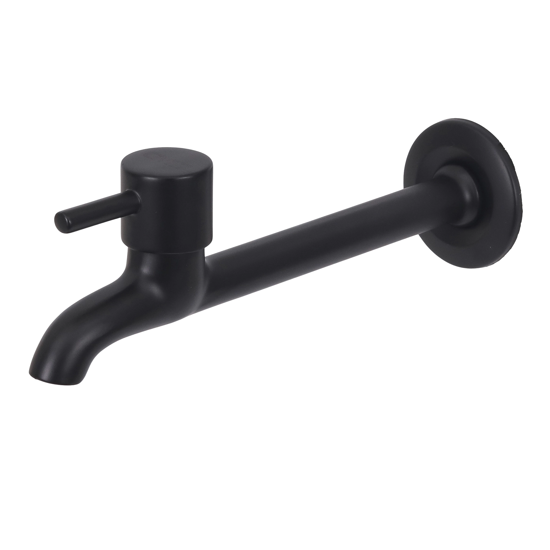 Torneira de Parede para Cozinha com Bica Reta Preto Fosco Nápoles Black Civitt