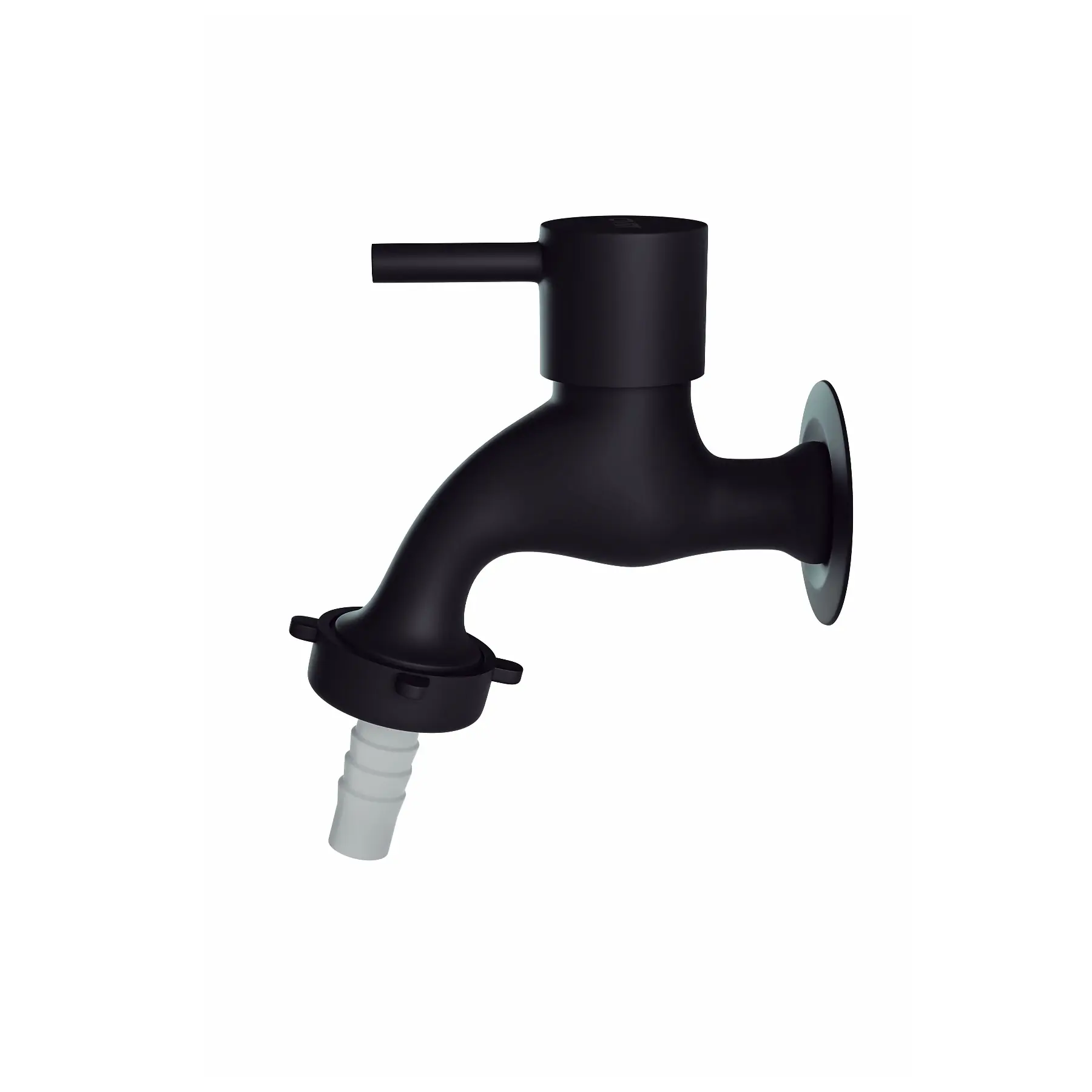 Torneira de Parede para Tanque com Bica Baixa Preto Fosco Nápoles Black Civitt