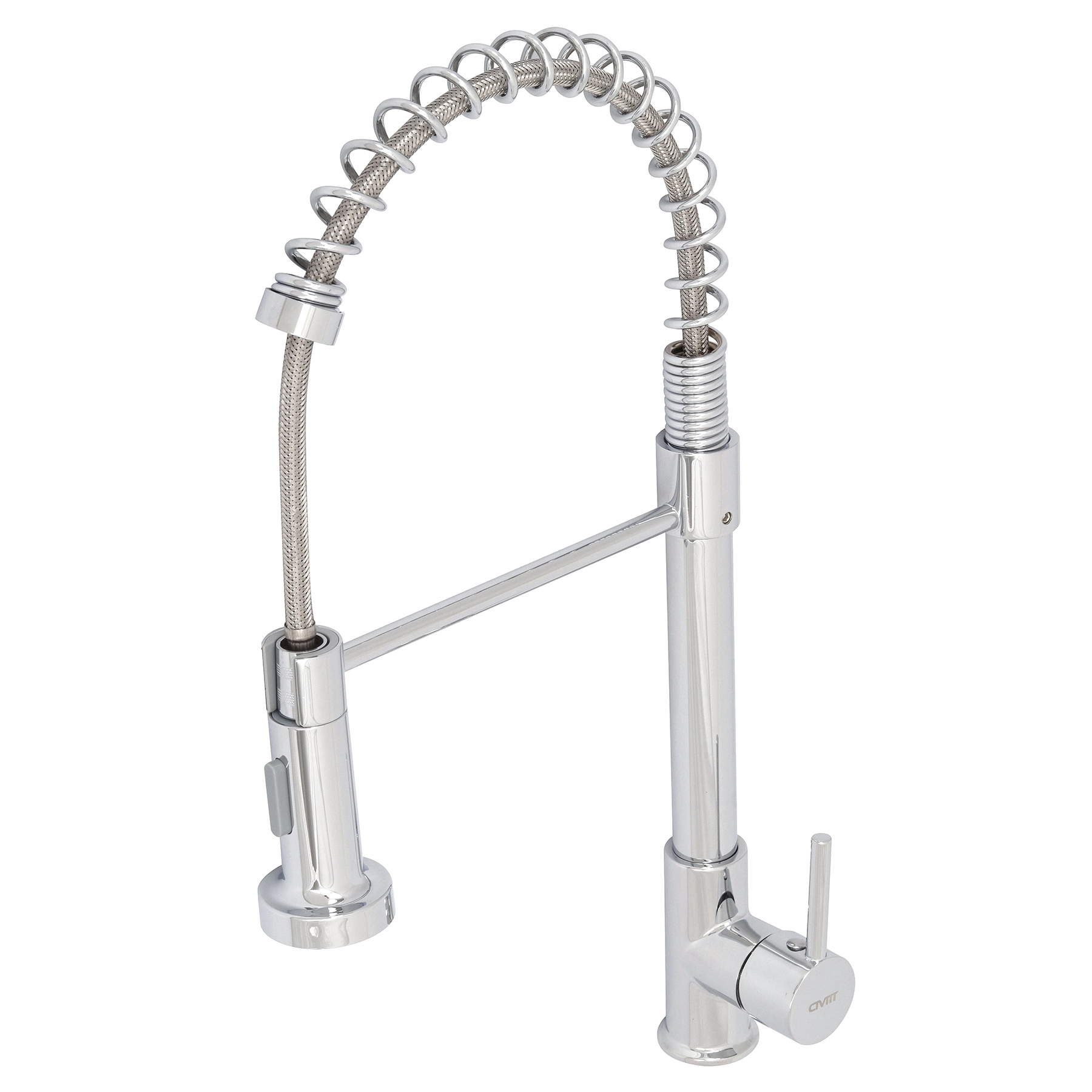 Torneira Monocomando de Pia para Cozinha com Bica Alta Flexível Cromada Roma Gourmet Civitt
