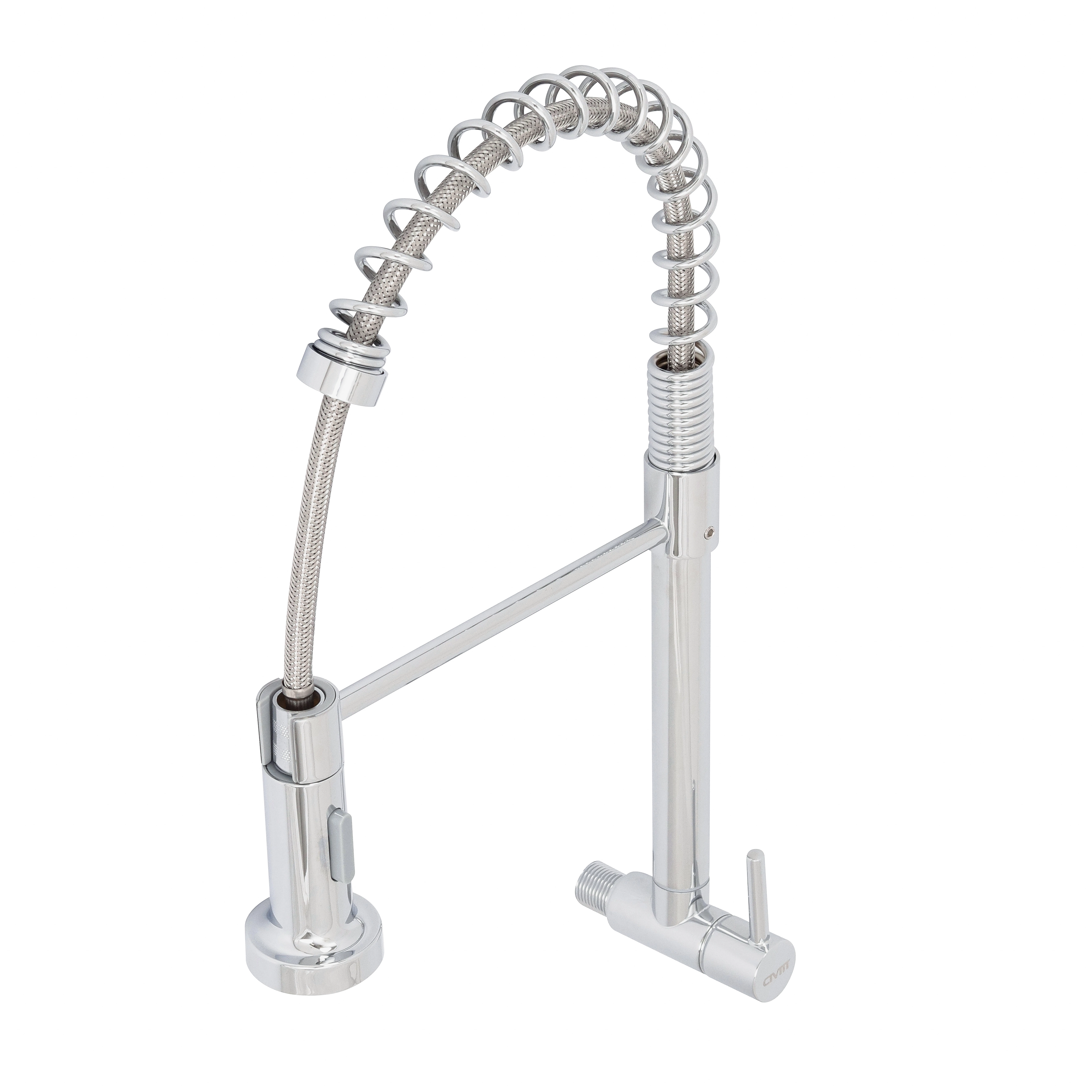 Torneira de Parede para Cozinha com Bica Alta Flexível Cromada Milão Gourmet Civitt