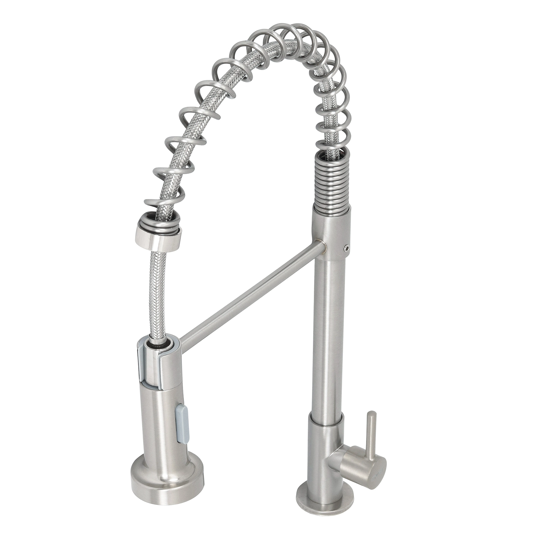 Torneira Gourmet de Pia para Cozinha com Bica Alta Flexível Inox Escovado Milão Civitt