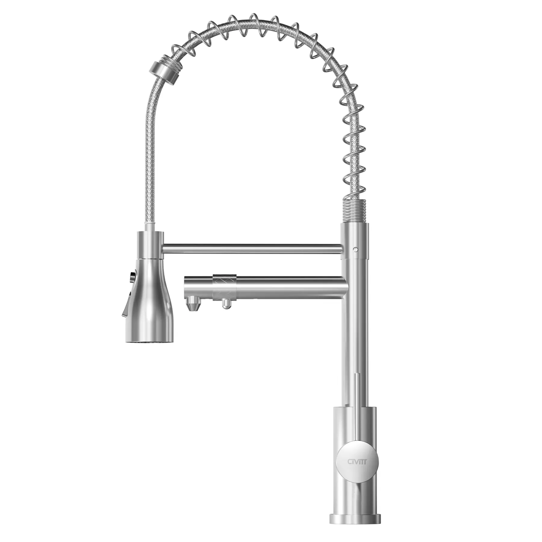 Torneira Gourmet com Saída para Água Filtrada de Pia para Cozinha com Bica Alta Articulável Cromado Roma Civitt