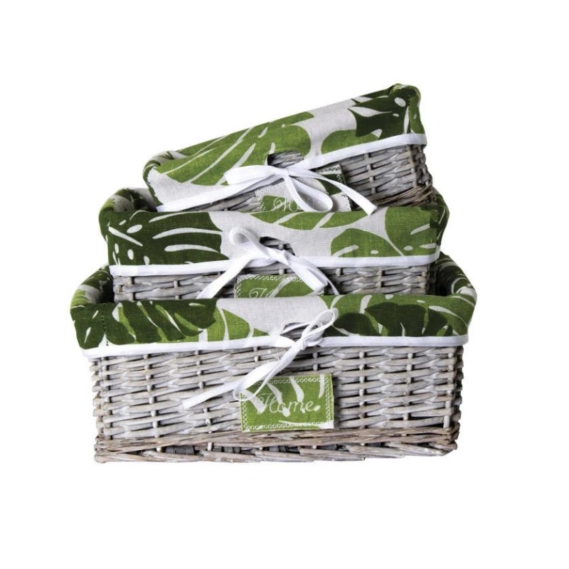 Cesta C/tec Ret 32x22x13cm Ref Dc0007 T2 Mundiart