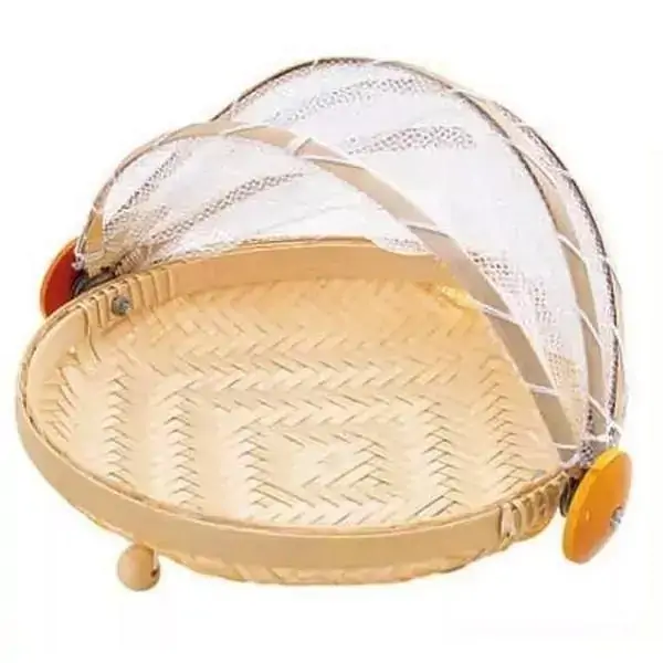Porta Bolo e Pao 40X20C em Bambu Mundiart 1-143