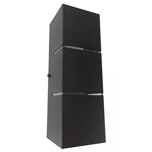 Arandela 2 Focos C/ Frisos E Fachos 30cm Externa E Interna Preta Bl14
