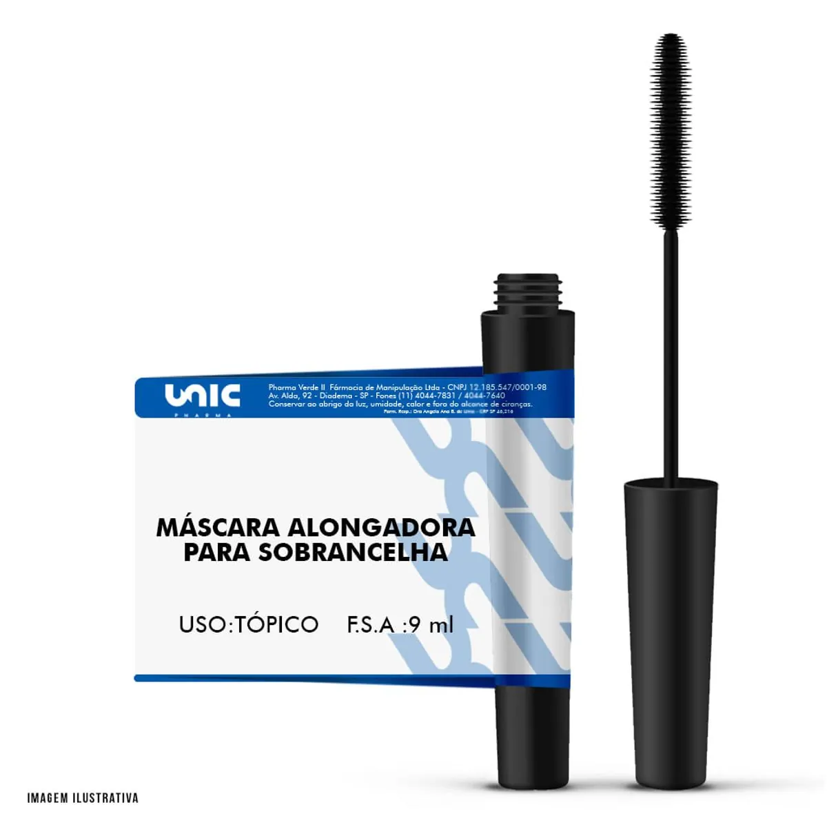 Máscara alongadora para sobrancelha 9ml