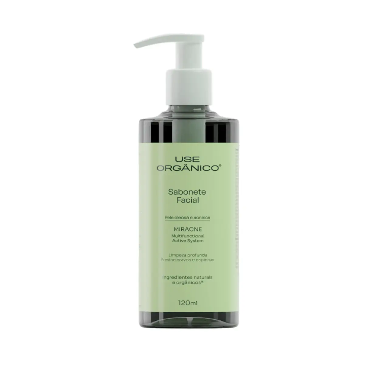 Sabonete Facial para Pele Oleosa Miracne 120ml - Use Orgânico