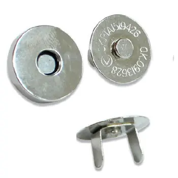 Botao Magnetico 18mm Ml02 Latao Niquelado Atacado Pct C/10 Kit