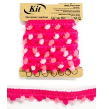 Franja Pompom 5mmx2m Rose Multcolor Parco