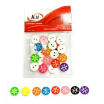Botao Plastico 8mm Multicor C/25 Parco