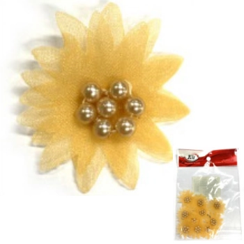 Aplicacao Organza Margarida Amarelo C/10 Parco