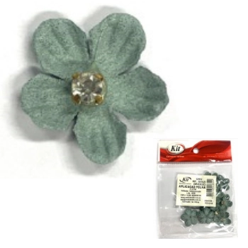 Aplicacao Flor 2,5cm Verde C/12 Parco