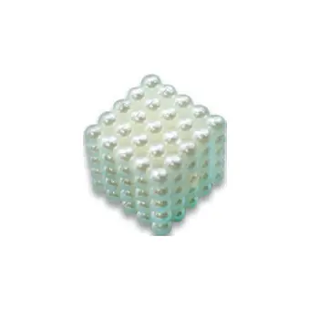 Conta Quadrada Perolada 50gr 14mm Branco Parco
