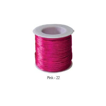 Cordao Cetim 1mm Ref.c1 22 Pink 20m