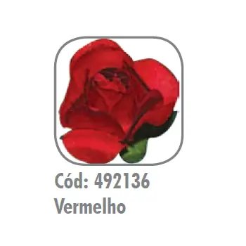 Flor De Papel Rosa Mini Ref. 222 1 Vermelho Atacado Pct C/144 Kit