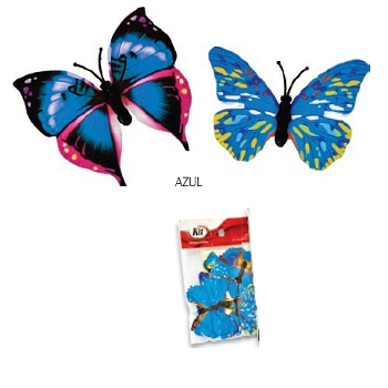 Aplicacao Borboleta Plastico Yw428 Azul Atacado Pct C/10 Kit