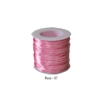 Cordao Cetim 1mm Ref.c1 24 Rosa Bebe 20m