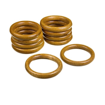 Argola Madeira C/5un Kit N 1 Marfim